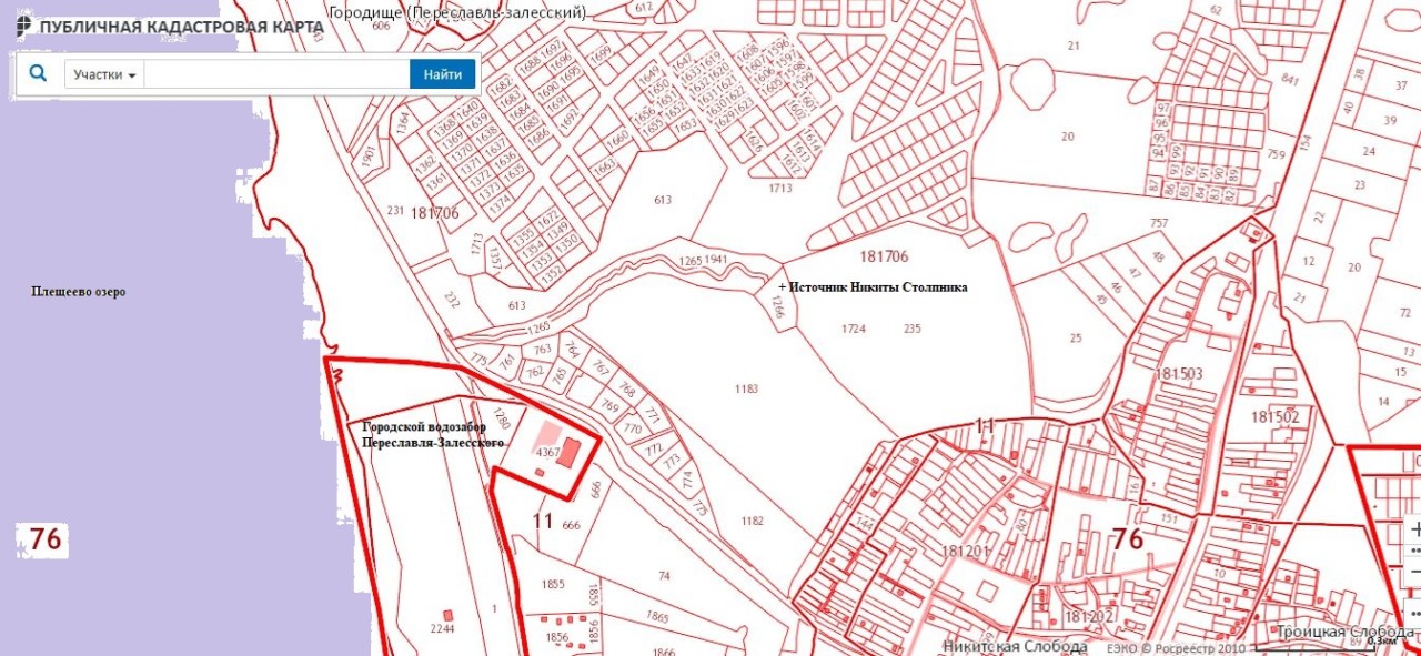 Кадастровая карта переславль